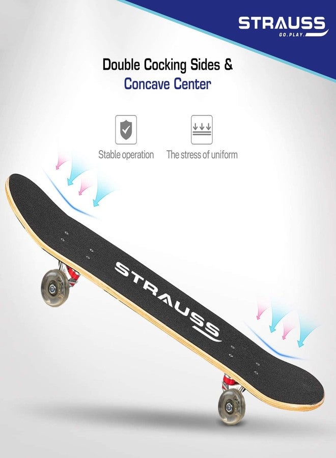 Strauss Bronx BT Lightweight Skateboard with Unique Graphics|31 X 8 Inches with 8 Layer Maple Deck with High Density & Non-Slip Waterproof Grip Tape|2 inch PU Wheels|Suitable for 8 Years and Above - Image 3