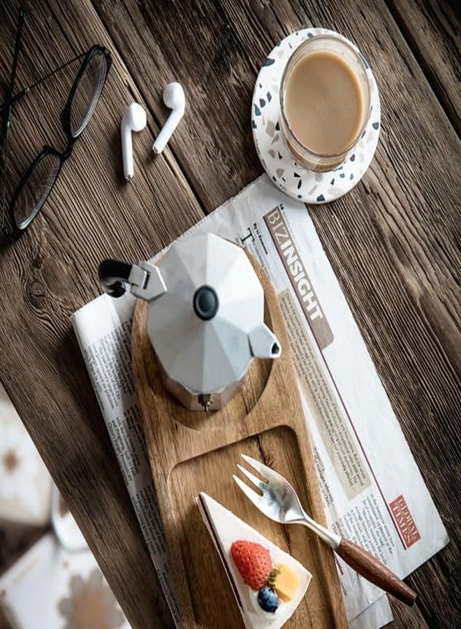 Heiboa Small Wood Serving Tray Platters - Natural Wooden Tray Drink Trays for Coffee Table Dessert Wood Serving Platter Rectangular Charcuterie Serving Board Party Plates, Set of 2 - Image 5