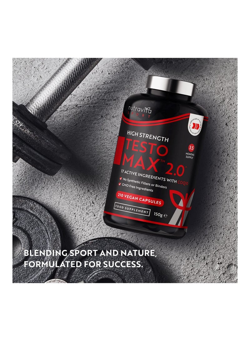 Nutravita Testo Max Booster for Sport Men - 210 Vegan Capsules  - Image 5
