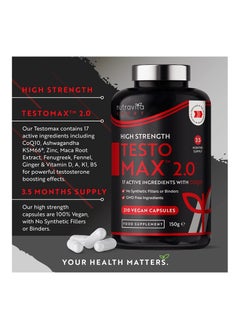 Nutravita Testo Max Booster for Sport Men - 210 Vegan Capsules  - Image 2