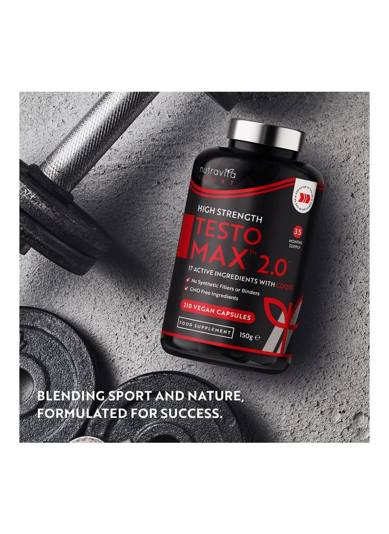Nutravita - Testo Max Booster for Sport Men - 210 Vegan Capsules - Image 1