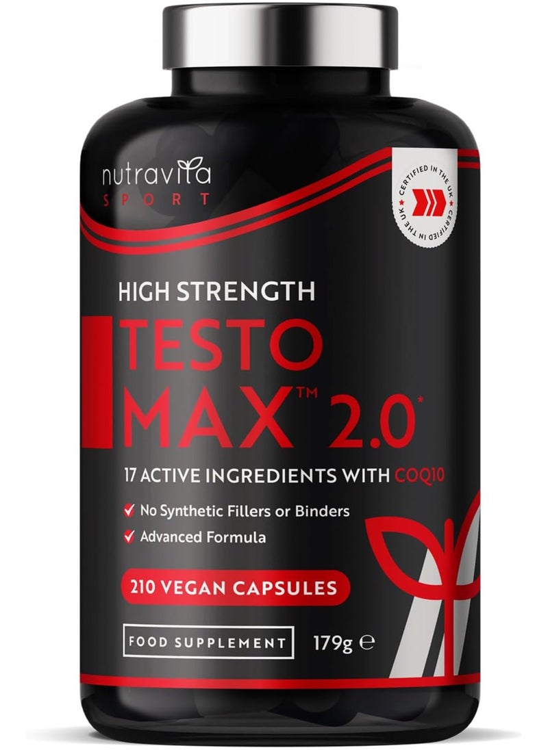 Nutravita - Testo Max Booster for Sport Men - 210 Vegan Capsules - Image 1