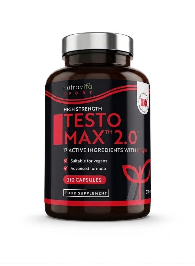 Nutravita Testo Max Booster for Sport Men - 210 Vegan Capsules - Image 1