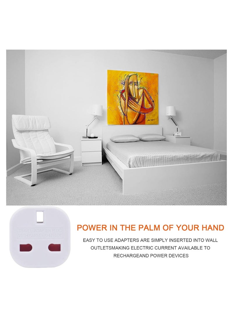 محول سفر الاتحاد الأوروبي حزمة 6، محول من المملكة المتحدة إلى الاتحاد الأوروبي، محول أوروبا نوع C، E، F لإسبانيا، فرنسا، إيطاليا، البرتغال، ألمانيا، هولندا، اليونان، بولندا، تركيا والمزيد، محول قابس - Image 4