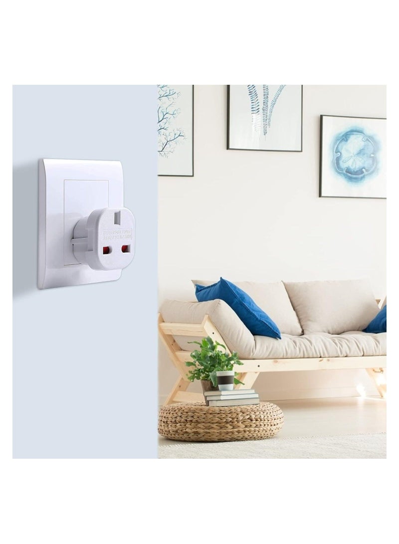 محول سفر الاتحاد الأوروبي حزمة 6، محول من المملكة المتحدة إلى الاتحاد الأوروبي، محول أوروبا نوع C، E، F لإسبانيا، فرنسا، إيطاليا، البرتغال، ألمانيا، هولندا، اليونان، بولندا، تركيا والمزيد، محول قابس - Image 2