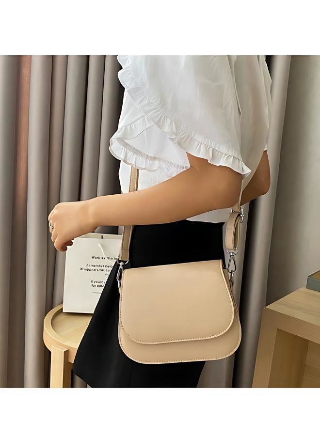 Women's Simple and Fashionable Shoulder Bag, Ladies PU Leather Crossbody Bag Sling Bag Side Bag Carry Bag, Portable Mobile Phone Bag Small Bag Satchel Bag Coin Purse for Girls/College Students  - Image 4