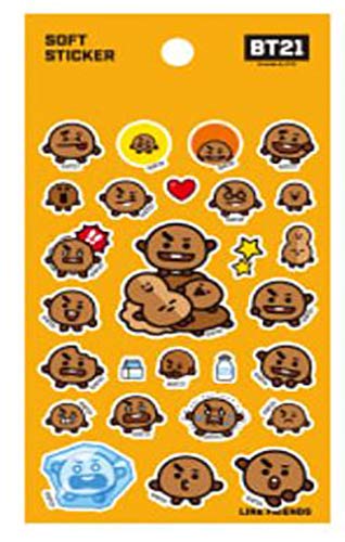 BT21 BT21 X STUDIO8 BTS Official Merchandise Soft Sticker by Bangtanboys SHOOKY_BTS Photo Card Included