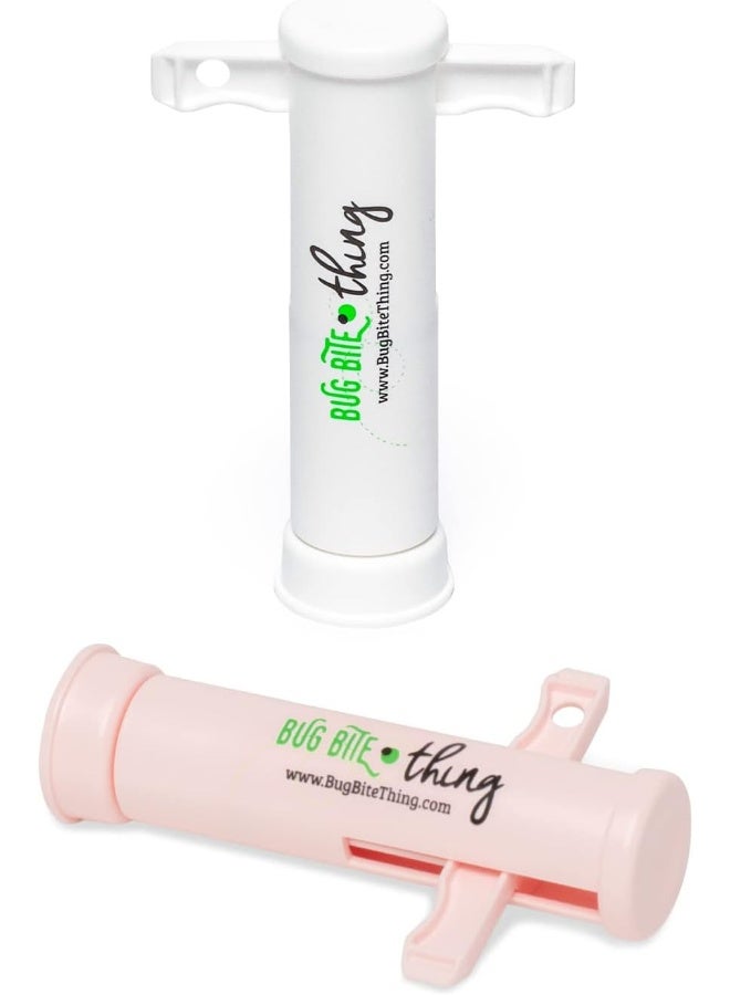 Bug Bite Thing Suction Tool, Poison Remover - Bug Bites and Bee/Wasp Stings, Natural Insect Bite Relief, 2-Pack, 1 White/1 Pink - Image 1