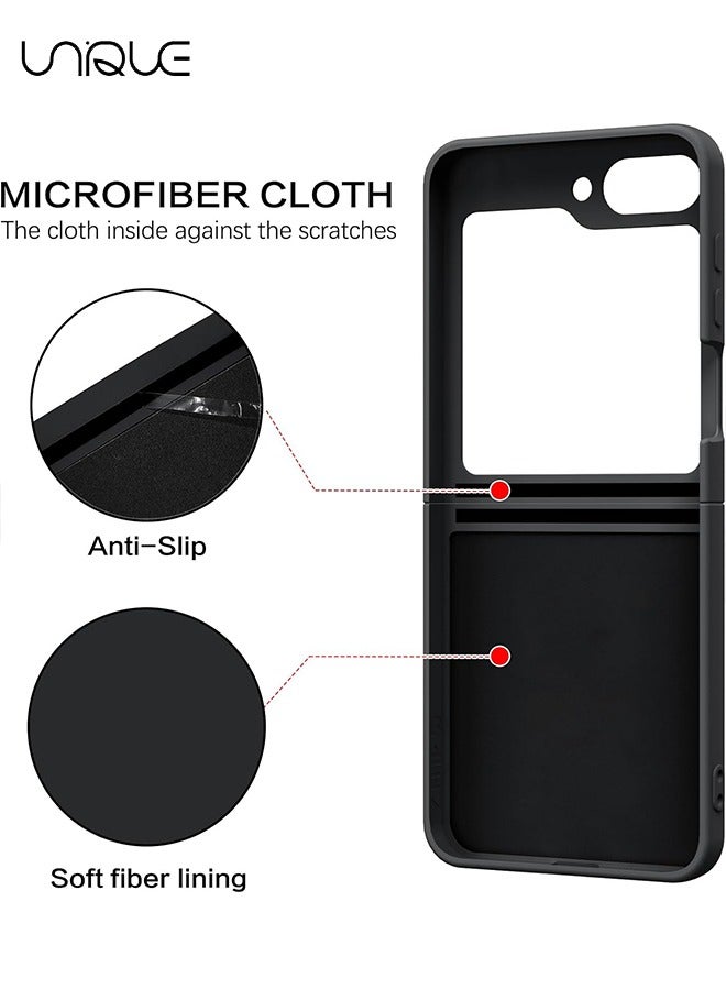 Unique For Samsung Galaxy Z Flip 5 Phone Case with Ring Stand Shockproof Full Body Protection Phone Case for Galaxy Z Flip 5 5G 6.7 Inch, Black - Image 3