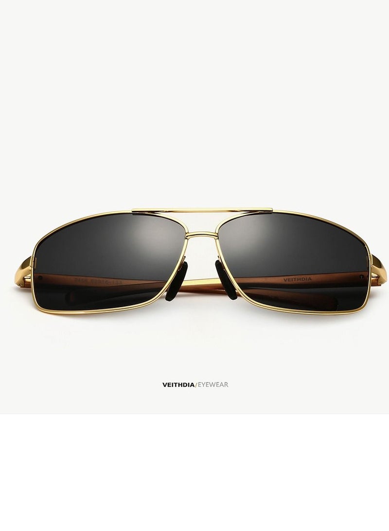 فيثيديا نظارة شمسية رجالية مربعة الاستقطاب مقاومة للأشعة فوق البنفسجية - Image 2