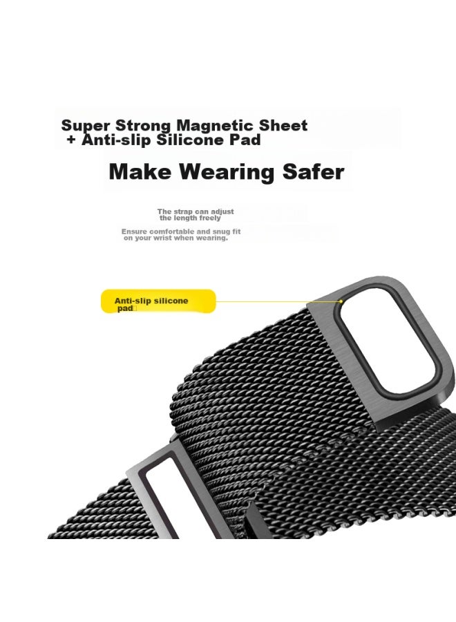 Stiger Compatible Apple Watch Band, Milanese Loop For Apple Iwatch S10/9/8/7/Se/Ultra2, Magnetic Strap [38/40/41/42Mm] - Image 5