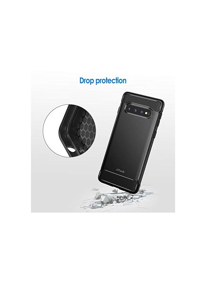 JETech Slim Fit Case for Samsung Galaxy S10, Thin Phone Cover with Shock-Absorption and Carbon Fiber Design (Black) - Image 4