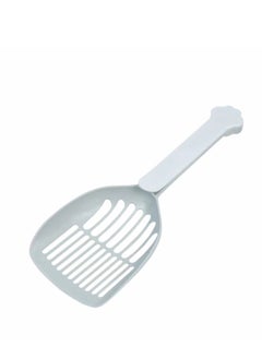 HAPPY PUSS cat litter scoop, plastic cat litter pet shovel, durable pet poop scoop, with long and strong plastic white handle, litter cleaning Tool, stylish pet accessories, cat paw design- grey color  - Image 5