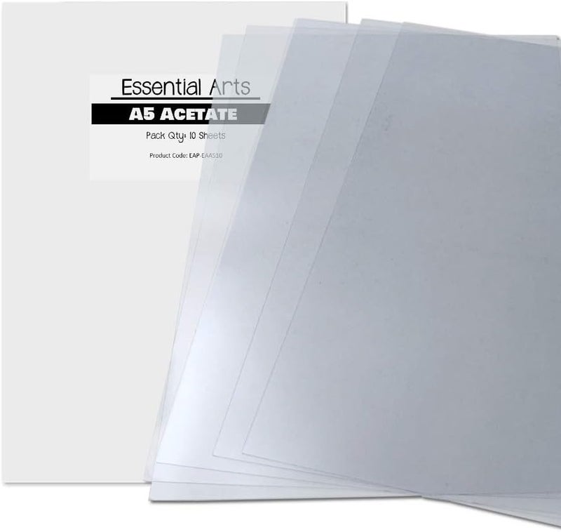 Essential Arts Clear Acetate 240 Micron Bulk Pack. Extra Thick PVC Binding Cover Ideal for Etching, Craft, Stencils Picture Frames and Gifts – A3, A4 or A5 (A5 Pack 10 Sheets, millimeters) - Image 4