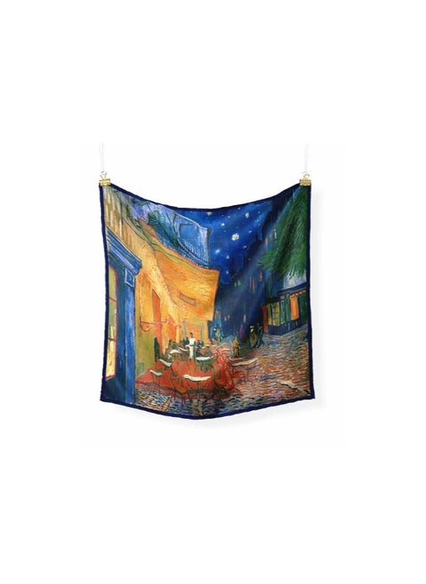 Scarf made of soft silk satin, featuring bright colors and delicate prints. High quality material - imported