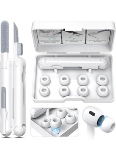 4 Pairs Replacement Ear Tips Compatible With Airpods Pro 2Nd 1St Generation With Cleaning Kit Silicone Ear Tips With Noise Reduction Hole For Airpods Pro Charging Case XSML