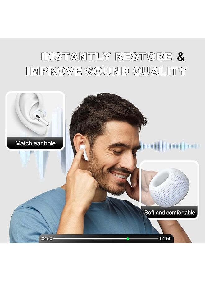 erorex - 4 Pairs Replacement Ear Tips Compatible With Airpods Pro 2Nd 1St Generation With Cleaning Kit Silicone Ear Tips With Noise Reduction Hole For Airpods Pro Charging Case XSML - Image 1
