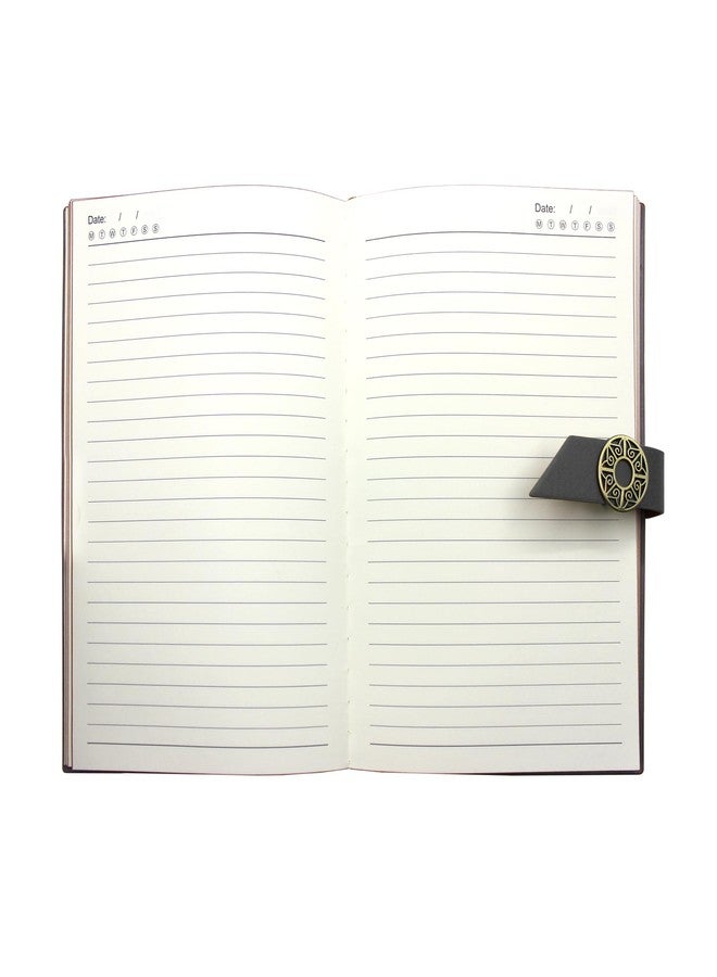 Viva MUSE A5 Premium Notebook, 90 GSM Cream Paper, Soft Flexible PU Cover, 192 Pages, Ruled, Dotted and Perforated, Mandala Deboss Design, Magnetic Loop Closure (GREY) - Image 2