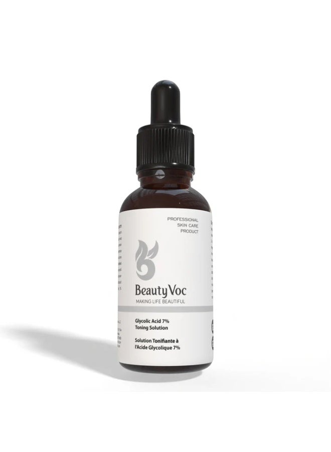 BeautyVoc Glycolic Acid 7% Solution, Fades Dark Spots & Exfoliates for Radiant Skin, 30ml - Image 2