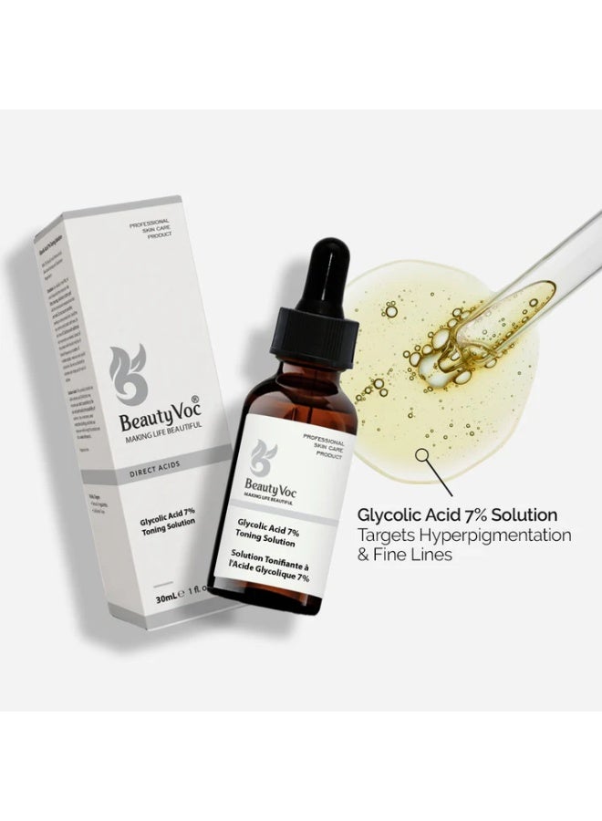 BeautyVoc Glycolic Acid 7% Solution, Fades Dark Spots & Exfoliates for Radiant Skin, 30ml - Image 3