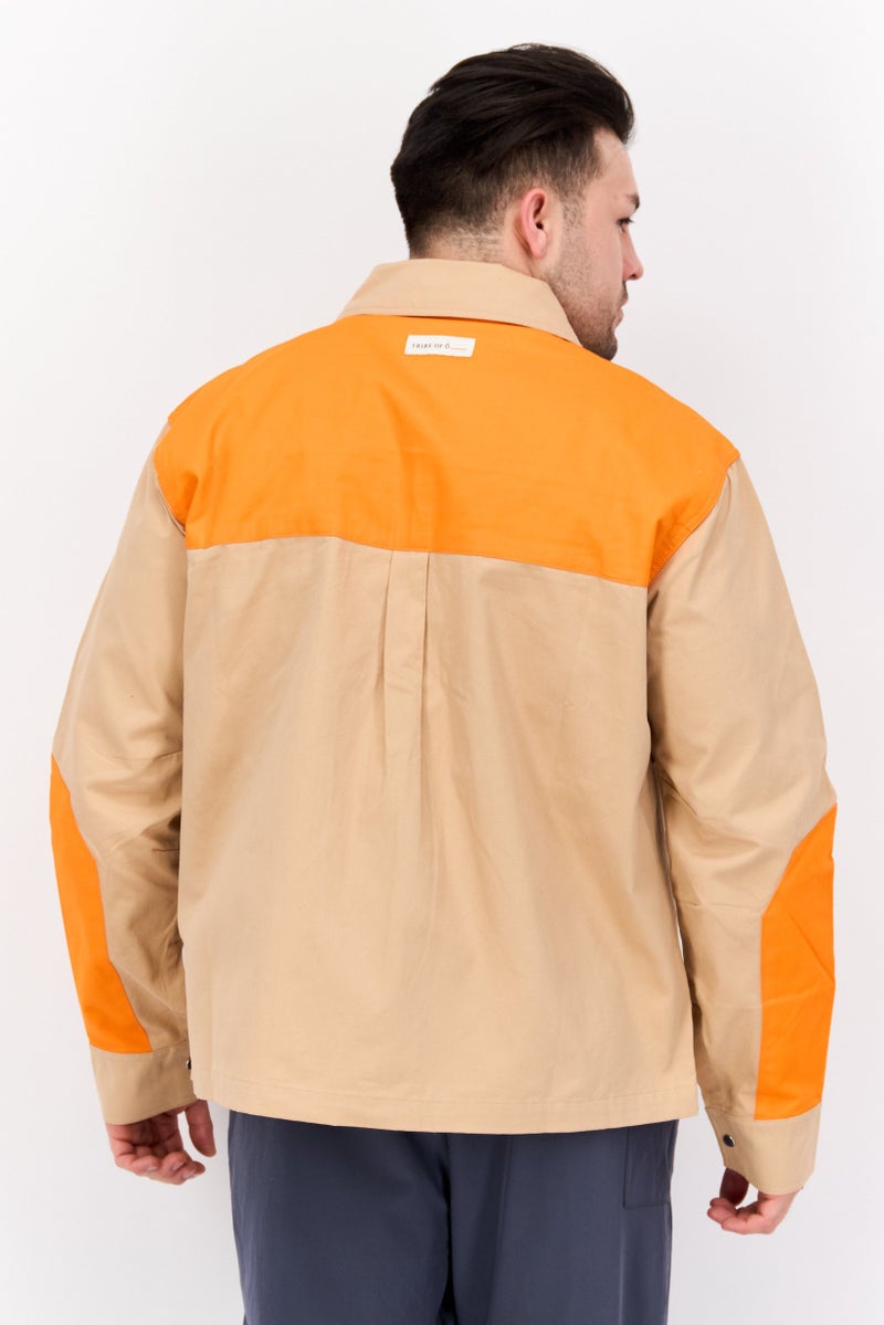 TRIBE OF 6 Men Sportswear Fit Long Sleeves Outdoor Jacket, Brown - Image 3