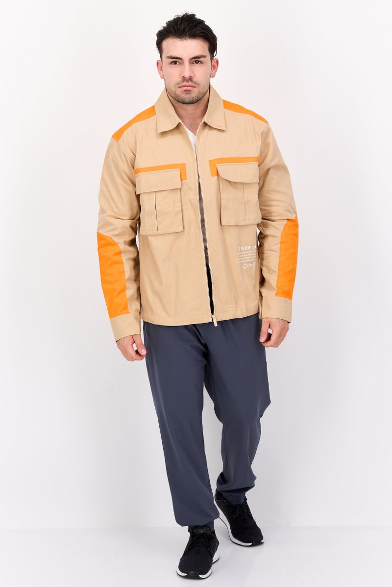 TRIBE OF 6 Men Sportswear Fit Long Sleeves Outdoor Jacket, Brown - Image 4