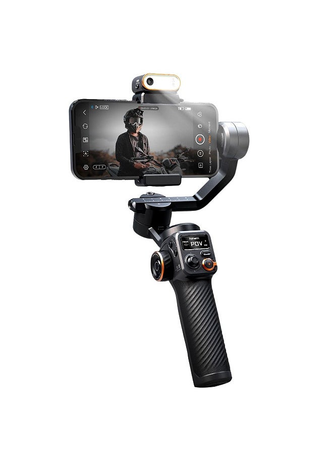 hohem 3-Axis Smartphone Gimbal Stabilizer, Anti-shake Phone Vlog Gimbal, 360° Rotatable, OLED Large Screen  - Image 1