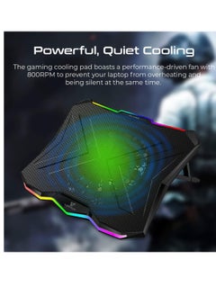 VERTUX Glare Quiet Cooling Laptop Stand With Rainbow LED Lights  - Image 2