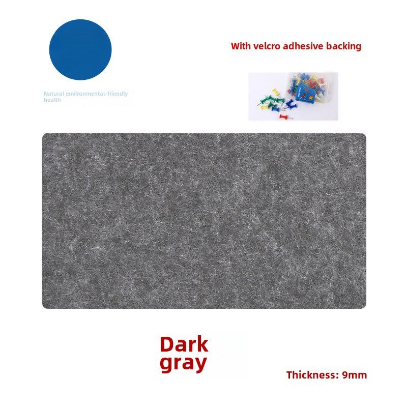 Colorful Felt Board Wall Stickers for Kindergarten Dark gray 