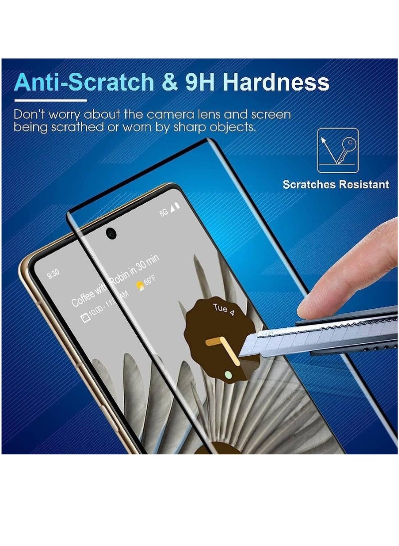 ZOOMEE - 2 Pack Anti Scratch Ultrasonic Fingerprint Unlock Friendly HD Clear 9H Tempered Glass Screen Protector For Google Pixel 7 Pro - Image 1