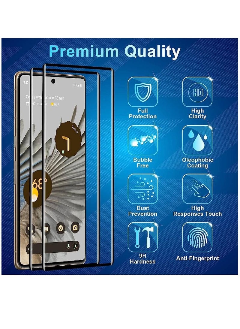 ZOOMEE - 2 Pack Anti Scratch Ultrasonic Fingerprint Unlock Friendly HD Clear 9H Tempered Glass Screen Protector For Google Pixel 7 Pro - Image 1