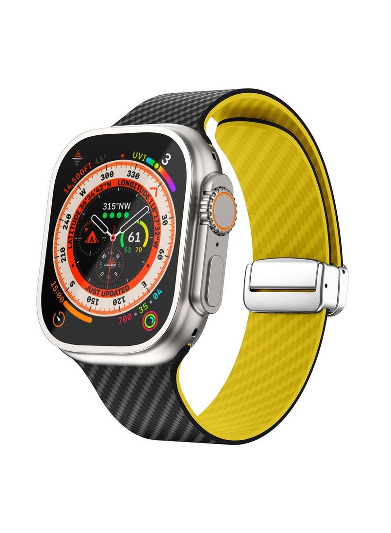 X-level Bands Compatible with Apple Watch 42mm 44mm 45mm 49mm Series 9/8/7/SE/6/5/4/3/2/1 IWatch Ultra/Ultra 2/ Silicone Strap With Magnetic folding Buckle, Quick Release Silicone Straps for Women Men - Image 1