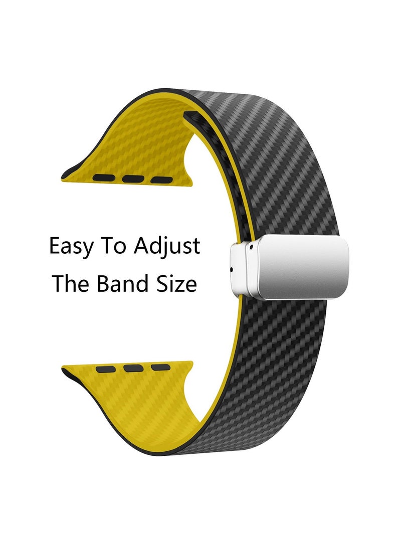 X-level Bands Compatible with Apple Watch 42mm 44mm 45mm 49mm Series 9/8/7/SE/6/5/4/3/2/1 IWatch Ultra/Ultra 2/ Silicone Strap With Magnetic folding Buckle, Quick Release Silicone Straps for Women Men - Image 5