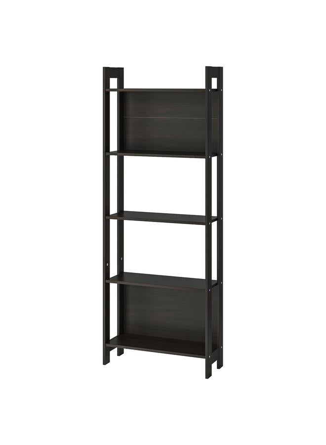erorex Bookcase, Black-Brown, 62X165 Cm - Image 1