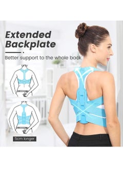 Y&D Posture Corrector for Women, Extended Backplate Back Straightener, Adjustable Upper brace Neck Shoulder Pain Relief and Clavicle Support, Pink  - Image 5