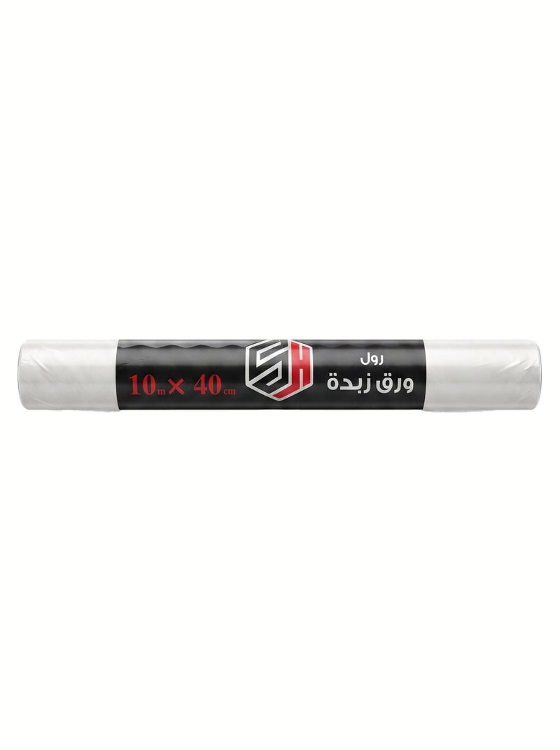 اس اتش رول ورق زبدة من SH – عرض 40 سم × 10 متر – ورق خَبز مانع للالتصاق للفرن والطبخ وتغليف الأكل - Image 1