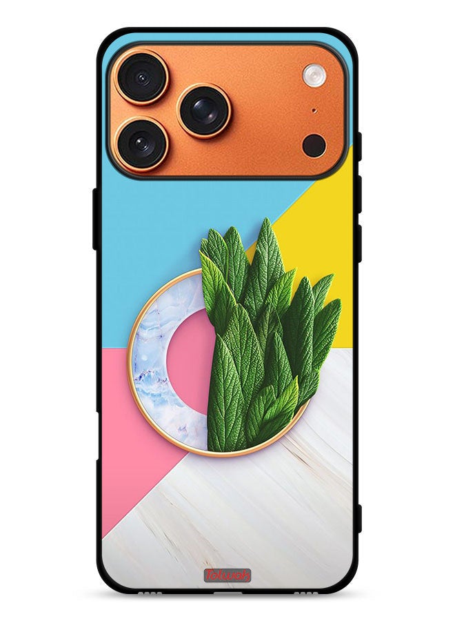 Tolwak Apple iPhone 17 Pro Max Protective Case Cover Leaves Abstract Pattern - Image 1