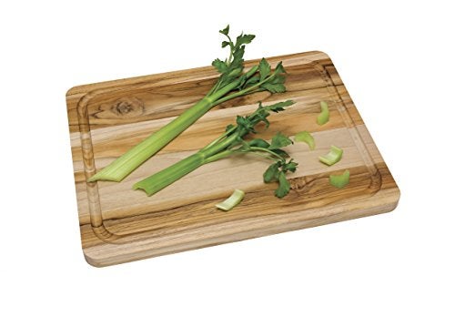 Lipper International Teak Wood Edge Grain Kitchen Cutting and Serving Board, Large, 16" x 12" x 3/4" - Image 4