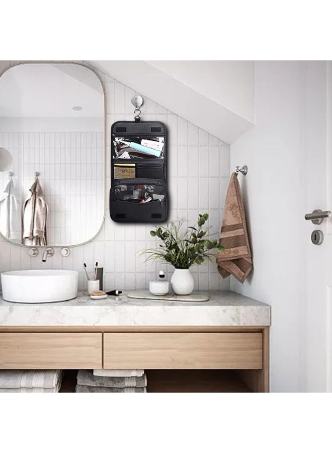 ديوتي حقيبة غسيل أدوات الزينة المعلقة متعددة الوظائف، حقيبة سفر مقاومة للماء بسعة كبيرة مع فصل رطب وجاف وخطاف، تخزين محمول لمستحضرات التجميل - Image 5