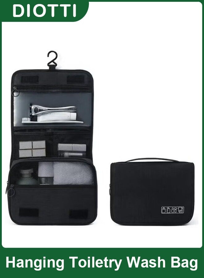 ديوتي حقيبة غسيل أدوات الزينة المعلقة متعددة الوظائف، حقيبة سفر مقاومة للماء بسعة كبيرة مع فصل رطب وجاف وخطاف، تخزين محمول لمستحضرات التجميل - Image 1