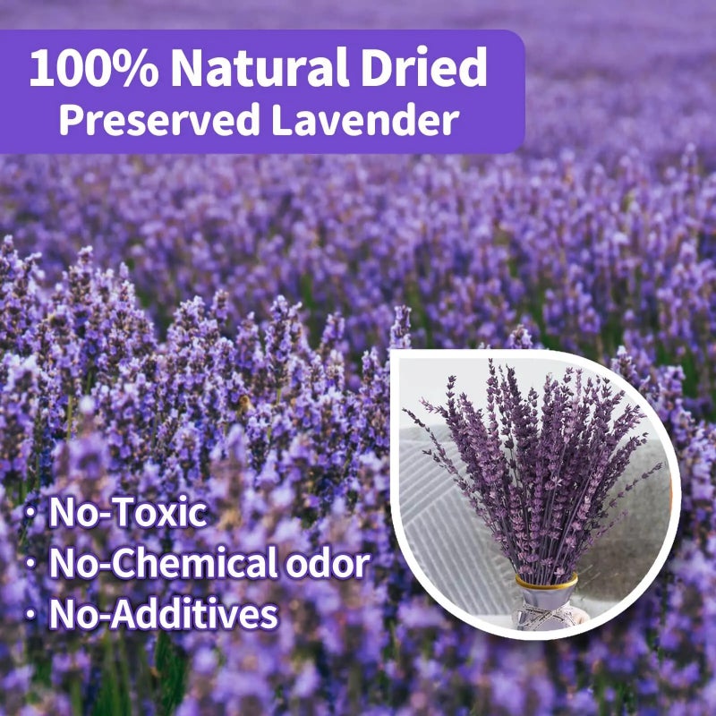 Bluejw G10 Lavender Soap Gift Set: Natural Dried Lavender Bunches, Handmade Soap, & Dried Plants in Gift Box - Easter Decoration, 50cm - Image 5
