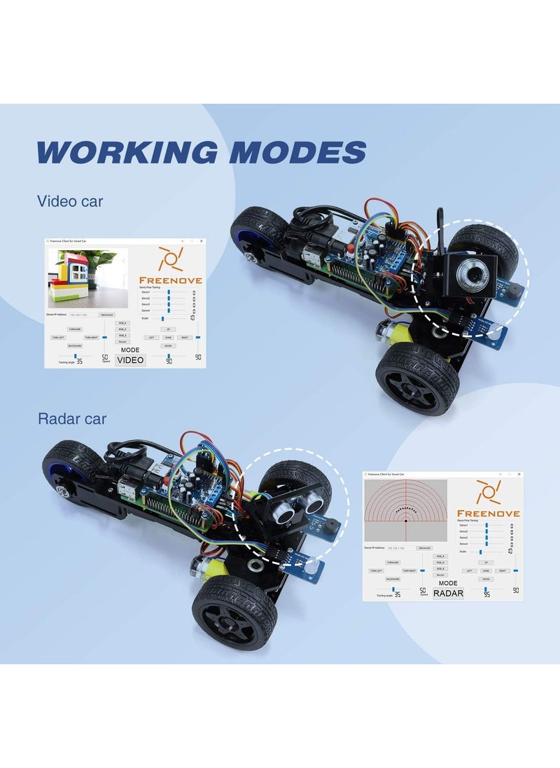 FREENOVE - Three-Wheel Smart Car Kit - For Raspberry Pi - Image 1