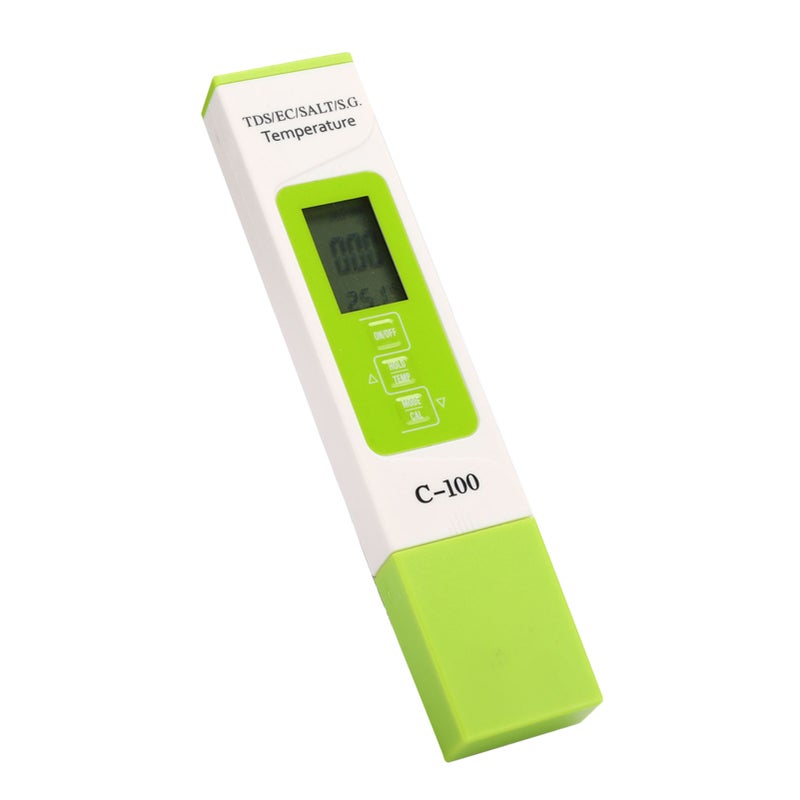 C-100 5 in 1 Salinity TDS EC Seawater Tester Multifunction Water Quality Tester with Backlight - Image 3