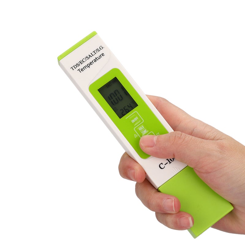 C-100 5 in 1 Salinity TDS EC Seawater Tester Multifunction Water Quality Tester with Backlight - Image 2