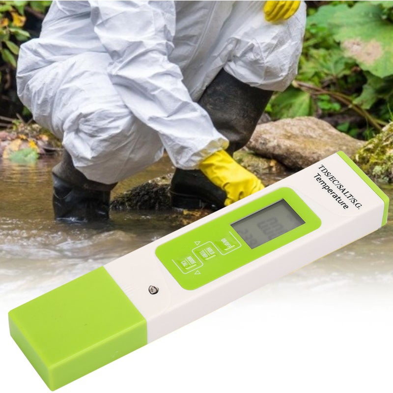 C-100 5 in 1 Salinity TDS EC Seawater Tester Multifunction Water Quality Tester with Backlight - Image 1