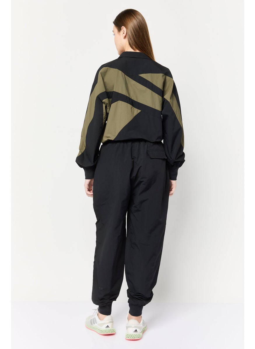Reebok Women Sportswear Fit Long Sleeves Outdoor Jumpsuit, Black  - Image 3