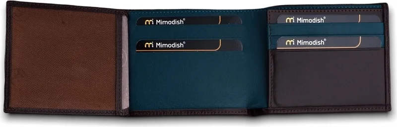 ميموديش Luxury Leather Men's Wallet with Personalized Pen Keychain Gift