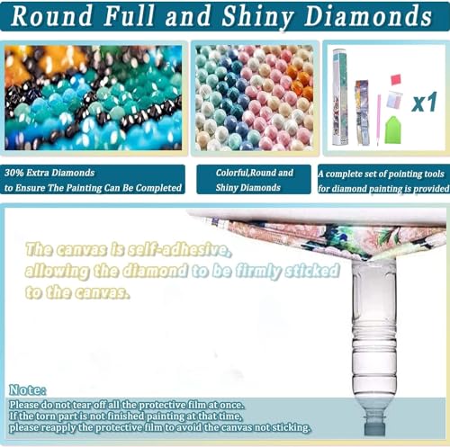 KICHANG Diamond Art Kits for Adults,Diamond Painting Kits for Adults Beginners,5D Diamond Painting Kits Diamond Art Diamond Dot Round Full Drill Diamond for Wall Decor&Gift-12x16in-Colorful House - Image 5