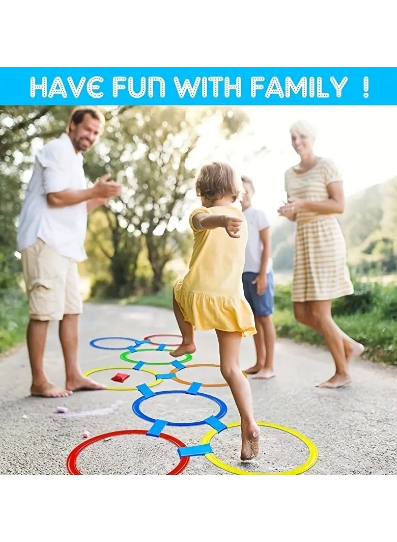 Exotic Jumping House Game Set – 10 Colorful Plastic Rings with 15 Connectors, Fun Indoor & Outdoor Activity for Kids  - Image 5