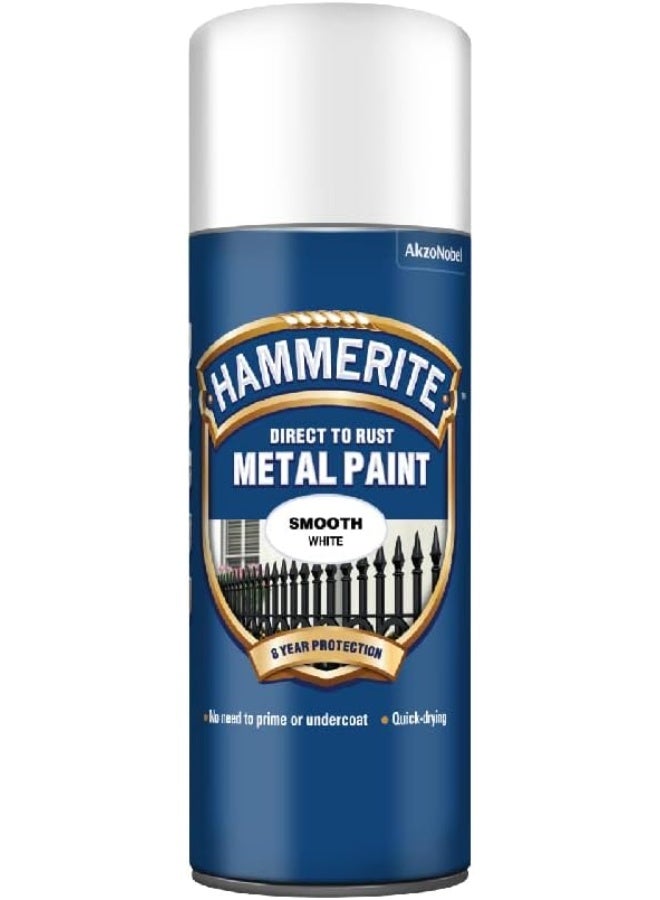 Hammerite 5084782 طلاء معدني: أبيض ناعم 400 مل (بخاخ) - Image 1